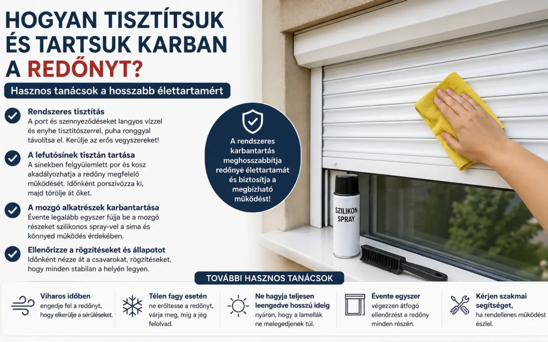 Redőny tisztítása és karbantartása – hasznos tanácsok a hosszabb élettartamért